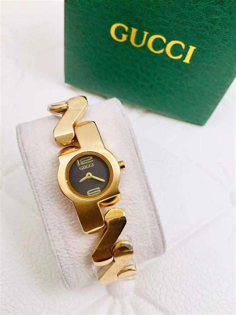 gucci zig zag gold watch price|gucci green web.